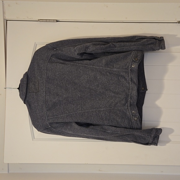 Levi's Trucker Jacket Dark Gray French Terry Men's Medium - Picture 5 of 13